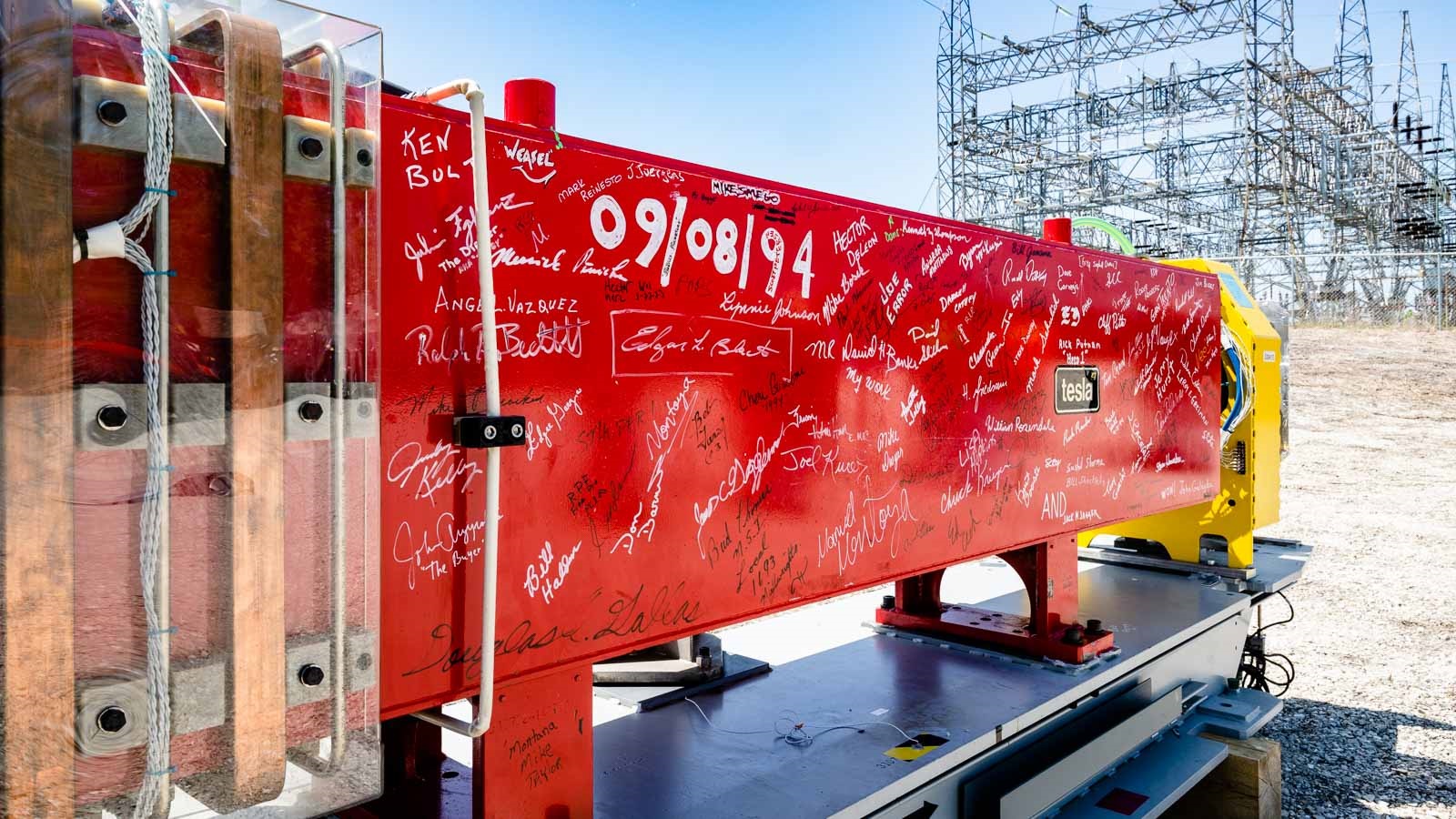 The signed magnet module on its own. All of the original magnet modules have now been removed from the Advanced Photon Source storage ring tunnel. Later this summer the installation of the new APS storage ring will begin. (Image by Jason Creps, Argonne National Laboratory.)