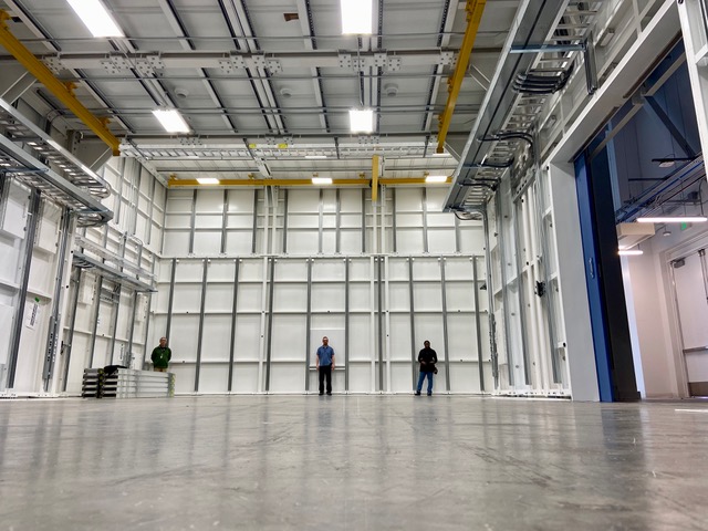 Interior of the HEXM experiment station in the Long Beamline Building