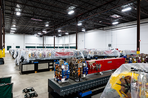 More than 60 of the needed 200 magnet modules have been partially assembled and are in storage. Once they are fully assembled, these modules will be prepared for transport to the APS during the year-long installation period, scheduled to begin in April 2023.  (Image by Jason Creps, Argonne National Laboratory.)