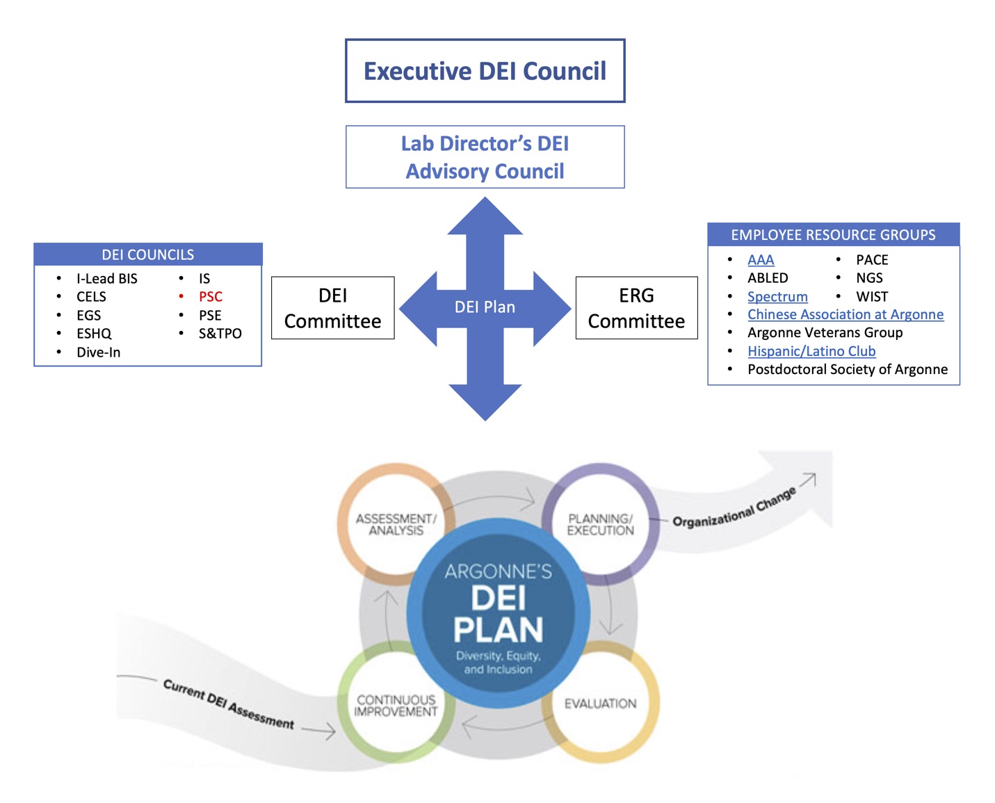 org chart dei