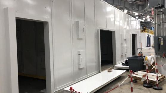 A new beamline enclosure under construction at the 25-ID beamline, which will become the new home of the Advanced Spectroscopy and LERIX program currently at 20-ID. (Image by Argonne National Laboratory.)