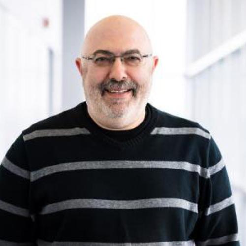 Man wearing glasses smiling